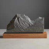 Going-to-the-Sun Mountain Sculpture (View from Lake Mary, Montana) Sculpted Peaks