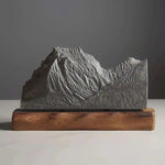 Going-to-the-Sun Mountain Sculpture (View from Lake Mary, Montana) Sculpted Peaks
