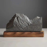 Going-to-the-Sun Mountain Sculpture (View from Lake Mary, Montana) Sculpted Peaks