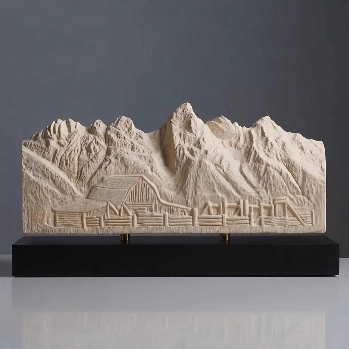 Grand Teton Sculpture (Moulton Barn View, Wyoming) Sculpted Peaks