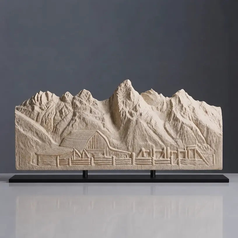 Grand Teton Sculpture (Moulton Barn View, Wyoming) Sculpted Peaks