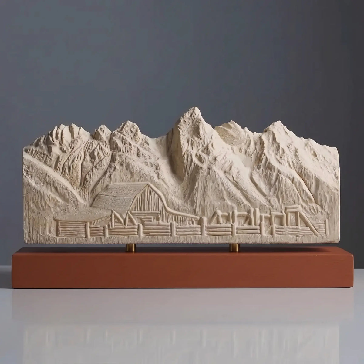 Grand Teton Sculpture (Moulton Barn View, Wyoming) Sculpted Peaks