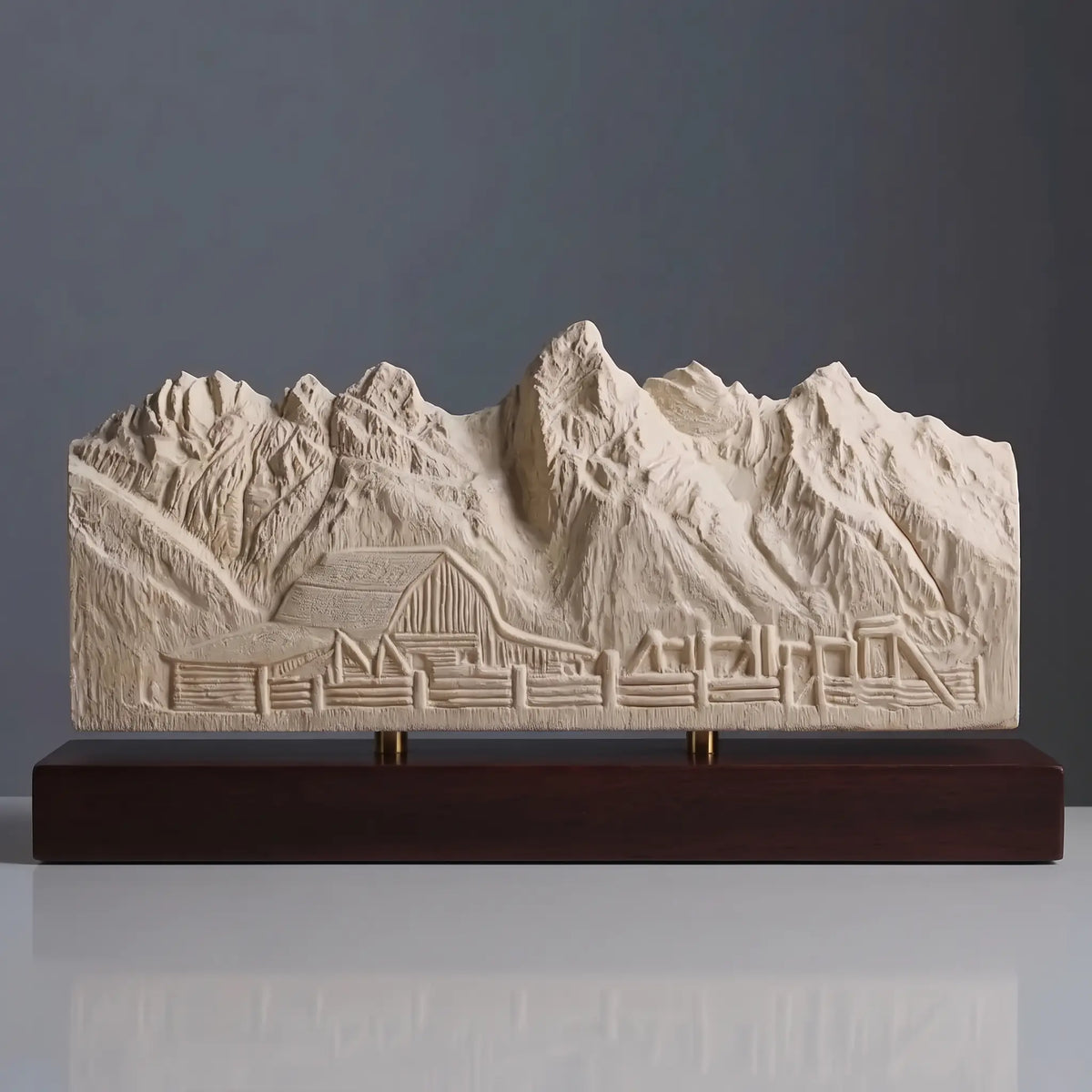 Grand Teton Sculpture (Moulton Barn View, Wyoming) Sculpted Peaks