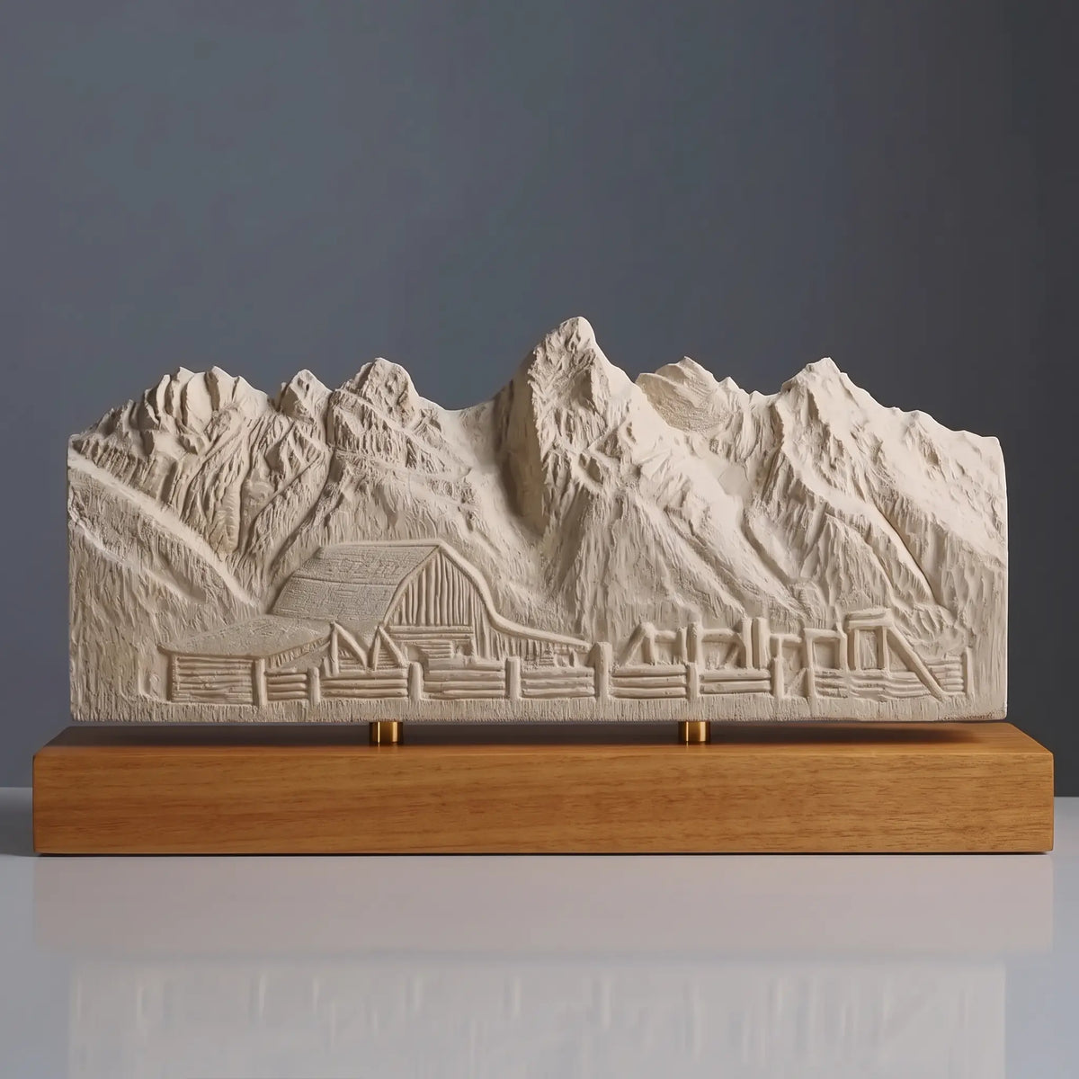 Grand Teton Sculpture (Moulton Barn View, Wyoming) Sculpted Peaks