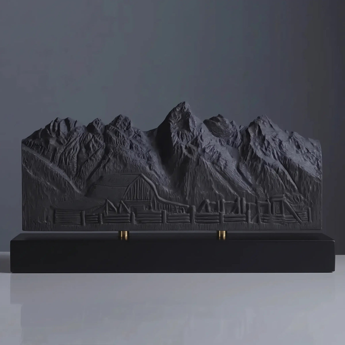 Grand Teton Sculpture (Moulton Barn View, Wyoming) Sculpted Peaks