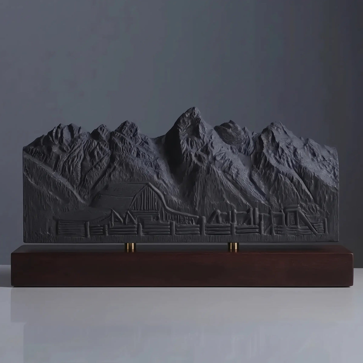 Grand Teton Sculpture (Moulton Barn View, Wyoming) Sculpted Peaks