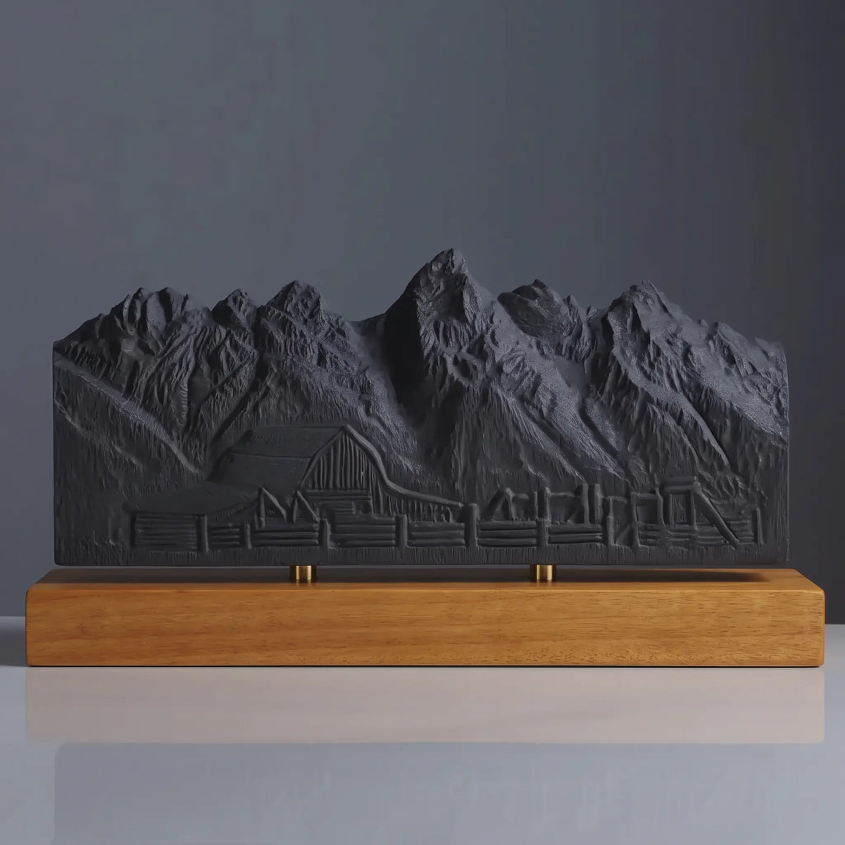 Grand Teton Sculpture (Moulton Barn View, Wyoming) Sculpted Peaks