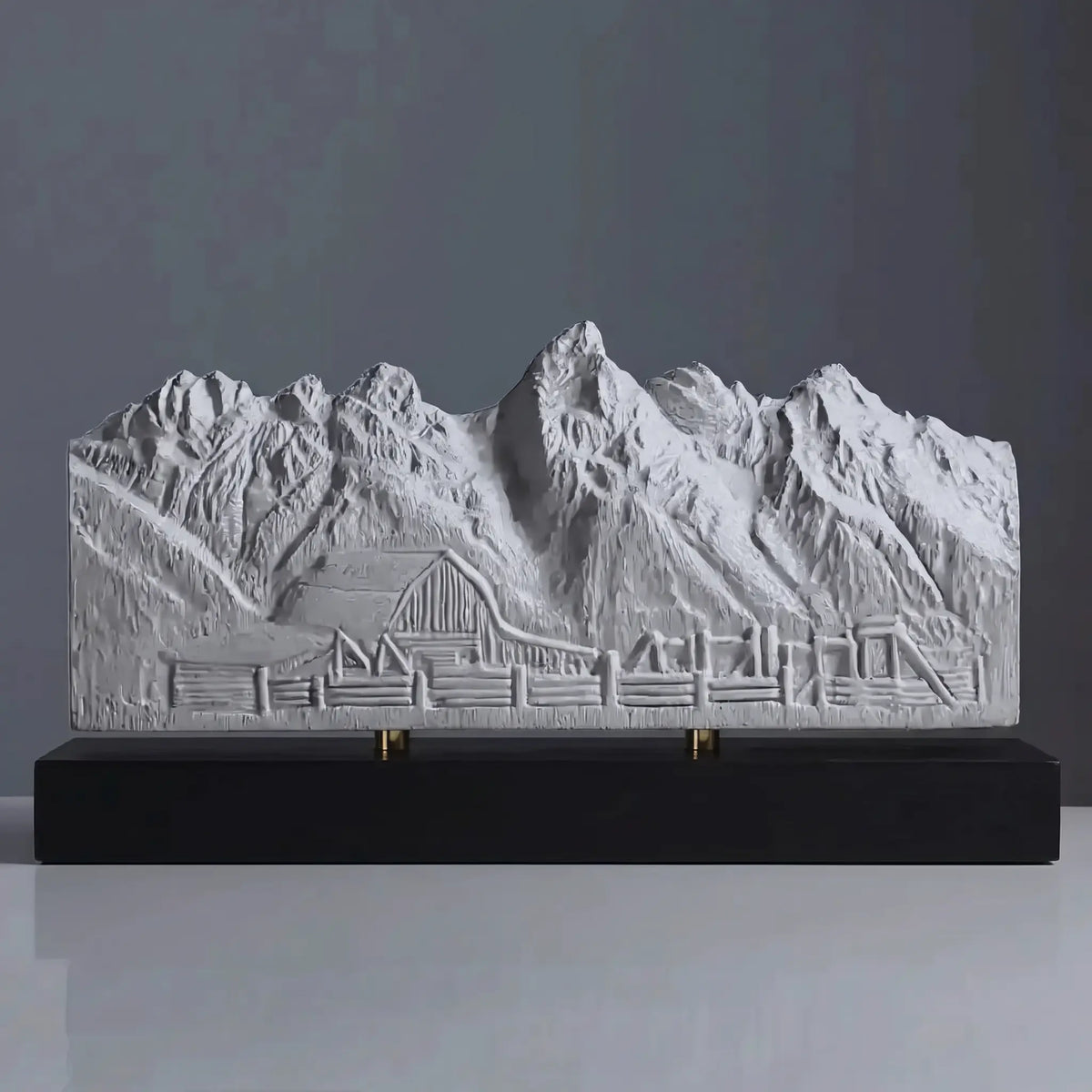 Grand Teton Sculpture (Moulton Barn View, Wyoming) Sculpted Peaks