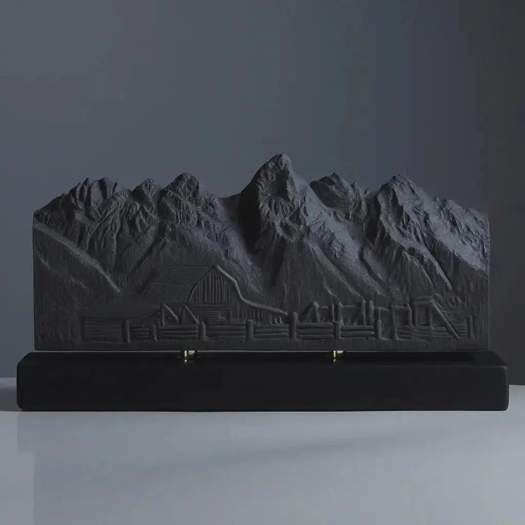 Grand Teton Sculpture (Moulton Barn View, Wyoming) Sculpted Peaks