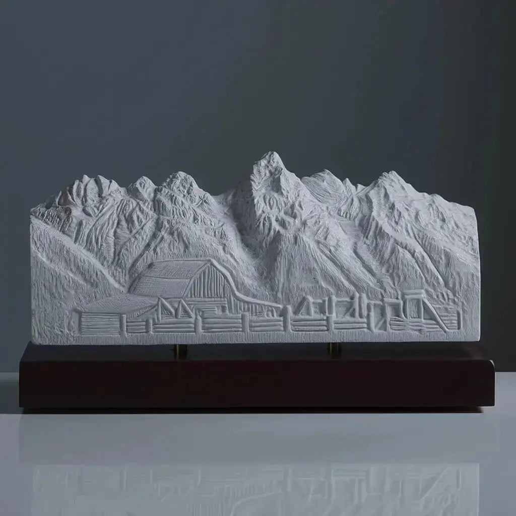 Grand Teton Sculpture (Moulton Barn View, Wyoming) Sculpted Peaks