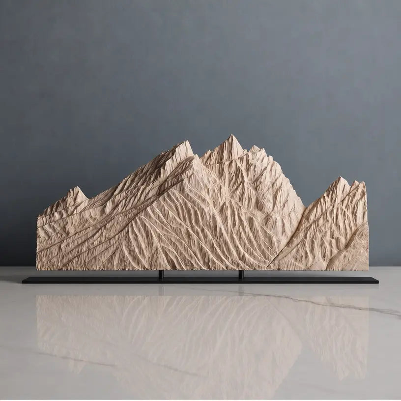 Grand Teton Sculpture (Mountain View Turnout, Wyoming) Sculpted Peaks