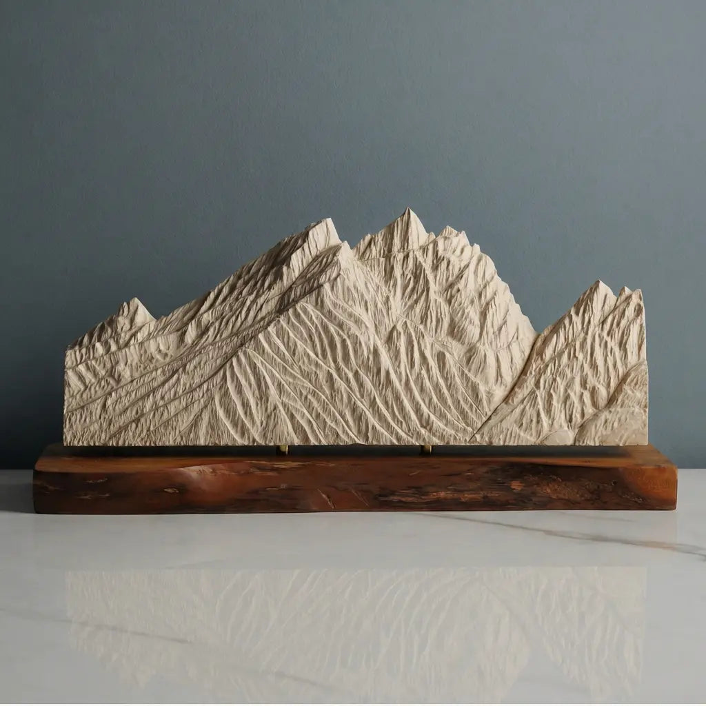 Grand Teton Sculpture (Mountain View Turnout, Wyoming) Sculpted Peaks