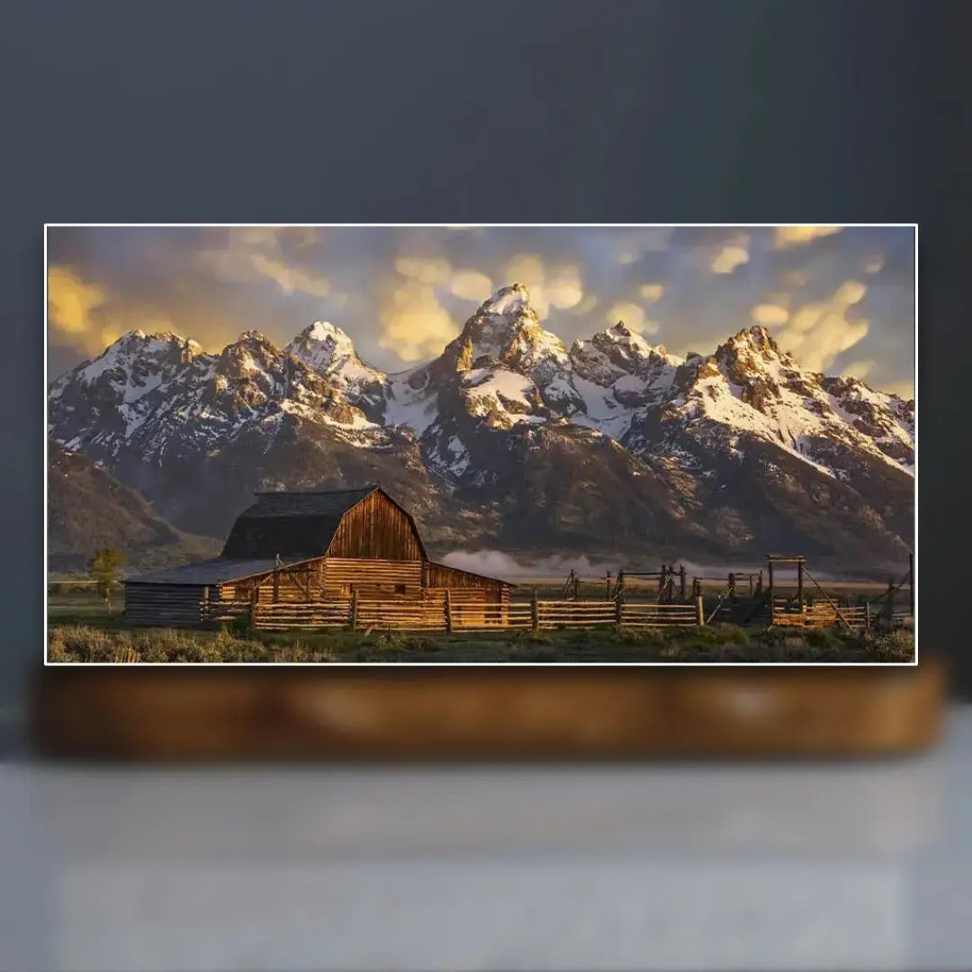 Grand Teton Sculpture (Moulton Barn View, Wyoming) Sculpted Peaks