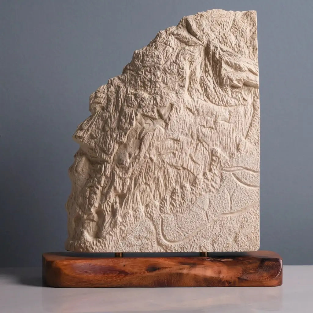 Grandfather Mountain Sculpture (Profile View, North Carolina) Sculpted Peaks