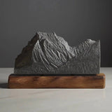 Going-to-the-Sun Mountain (View from Lake Mary, Glacier National Park, Montana) Sculpture Sculpted Peaks