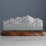 Mont Blanc Sculpture (North View) Sculpted Peaks