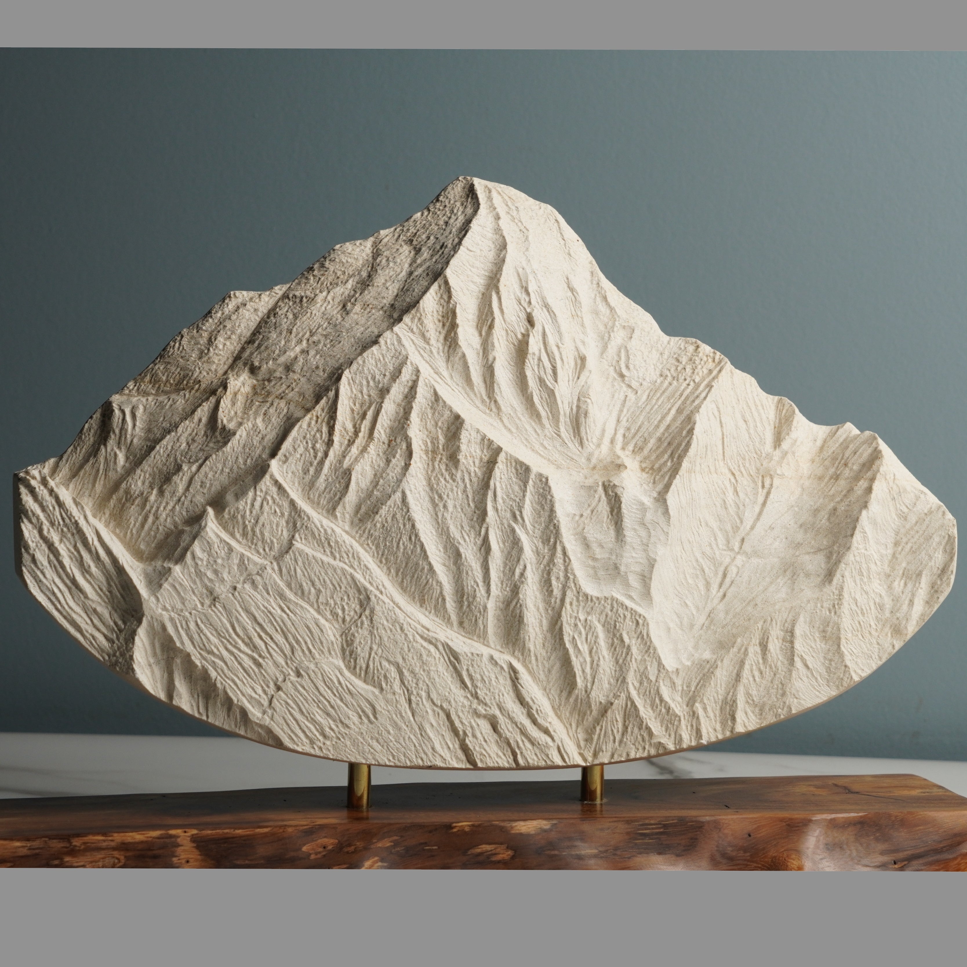 Everest (Mahalangur Himal, Nepal-Tibet Rounded Bottom - Imperfect Sculpture) - IMPF 174