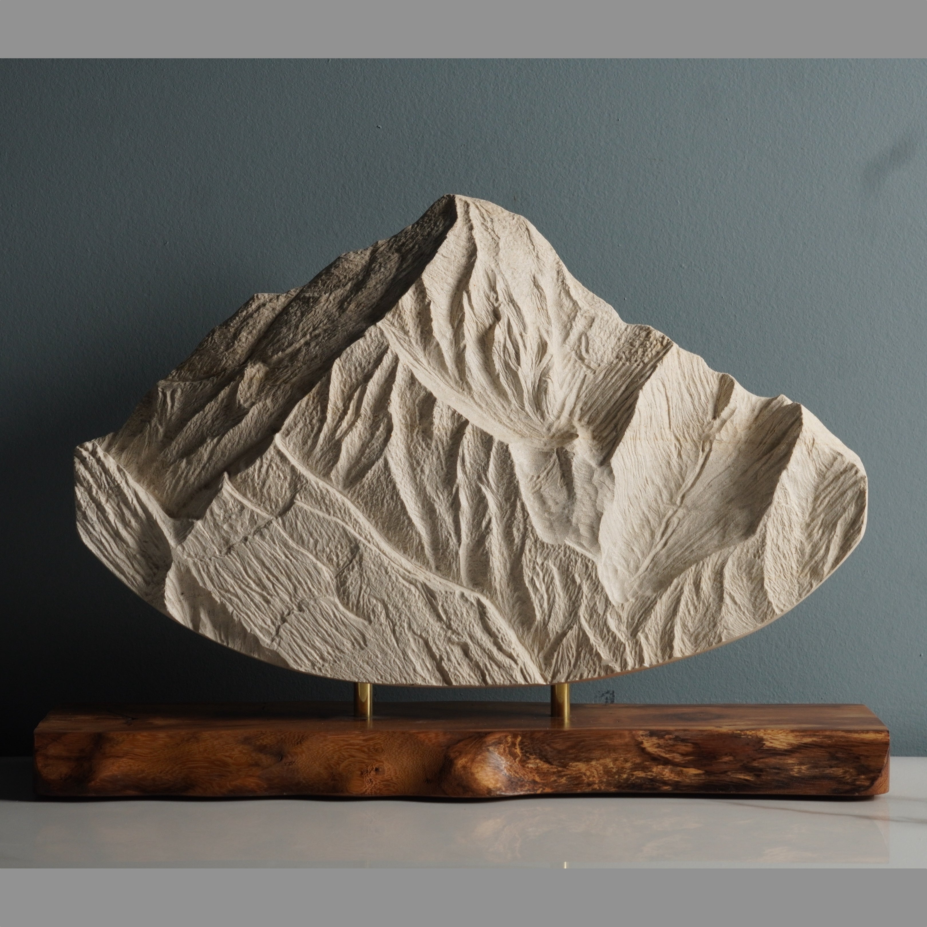 Everest (Mahalangur Himal, Nepal-Tibet Rounded Bottom - Imperfect Sculpture) - IMPF 174