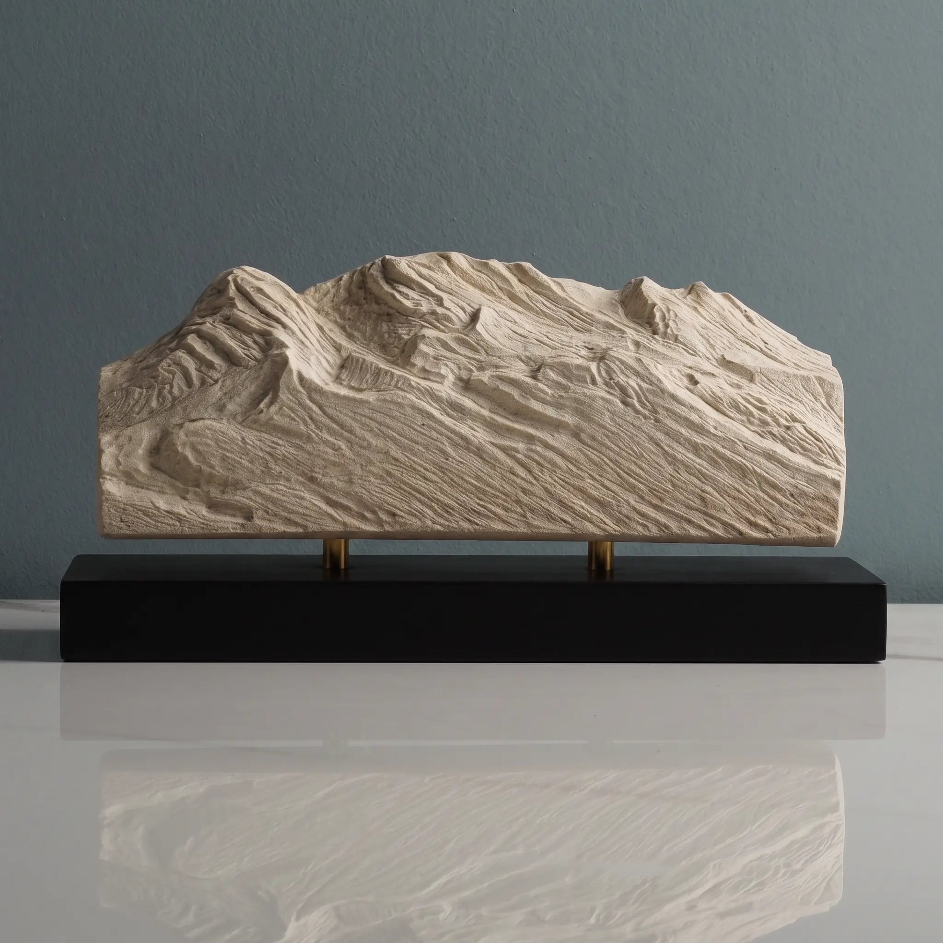 Iztaccíhuatl Volcano Sculpture (Sleeping Woman, Mexico) Sculpted Peaks