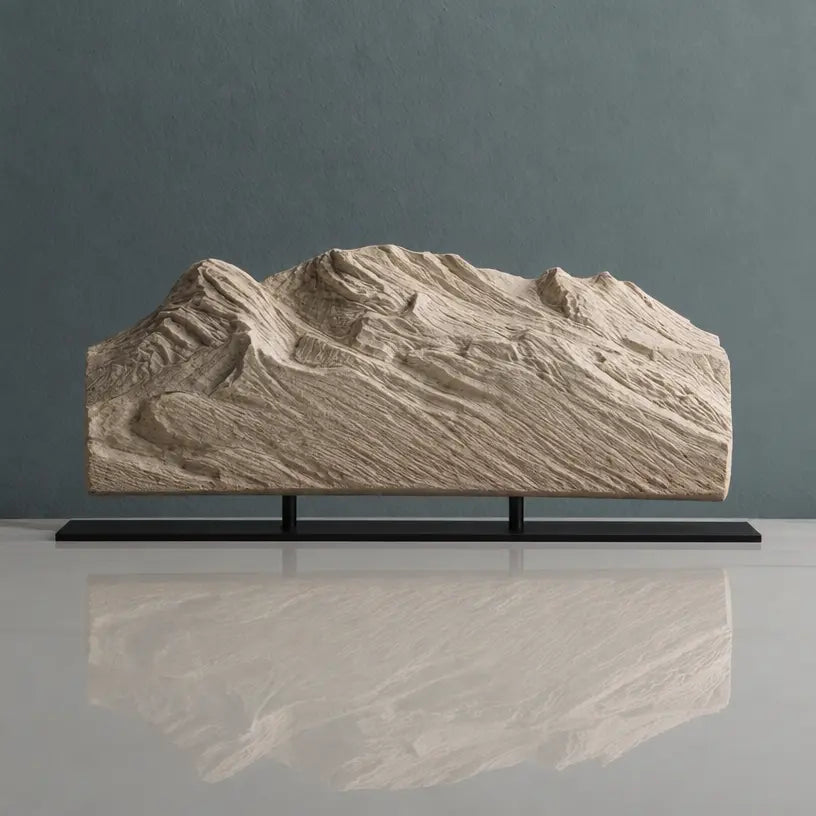 Iztaccíhuatl Volcano Sculpture (Sleeping Woman, Mexico) Sculpted Peaks