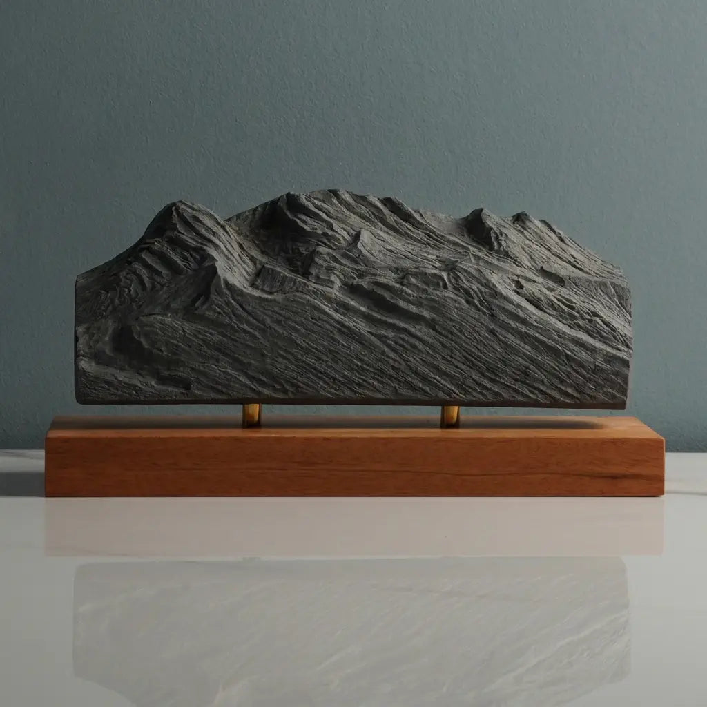 Iztaccíhuatl Volcano Sculpture (Sleeping Woman, Mexico) Sculpted Peaks
