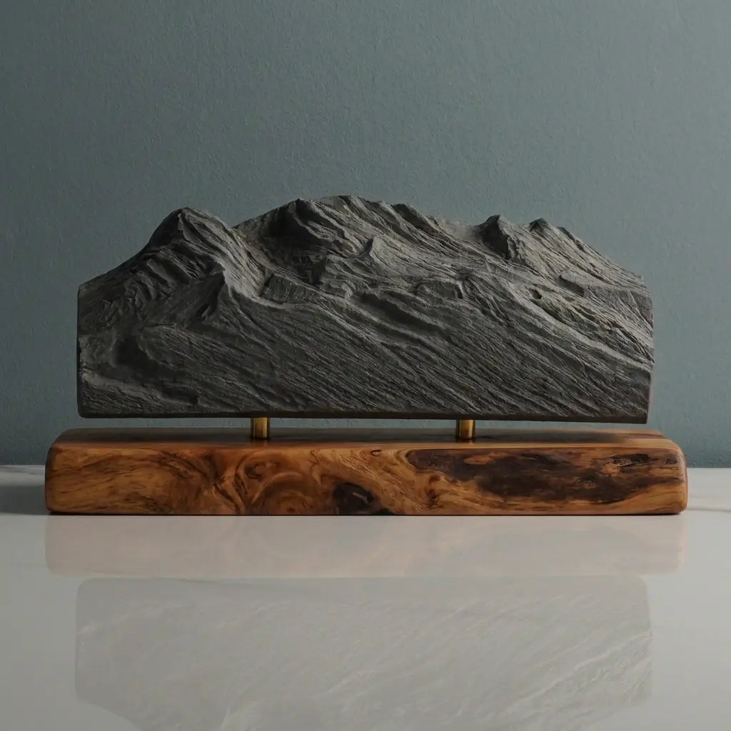 Iztaccíhuatl Volcano Sculpture (Sleeping Woman, Mexico) Sculpted Peaks