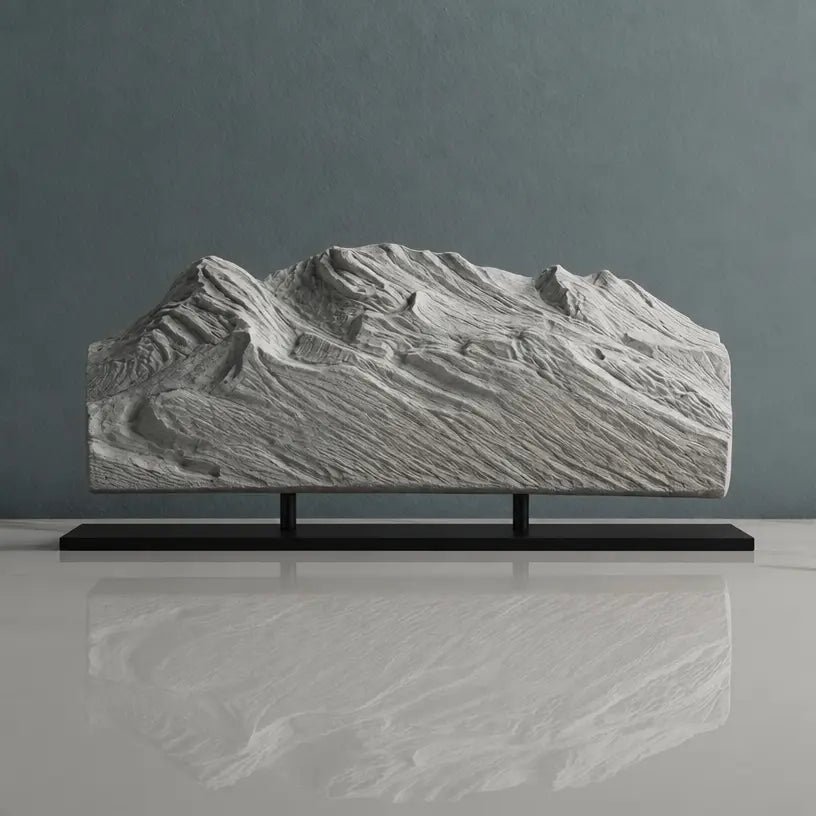 Iztaccíhuatl Volcano Sculpture (Sleeping Woman, Mexico) Sculpted Peaks