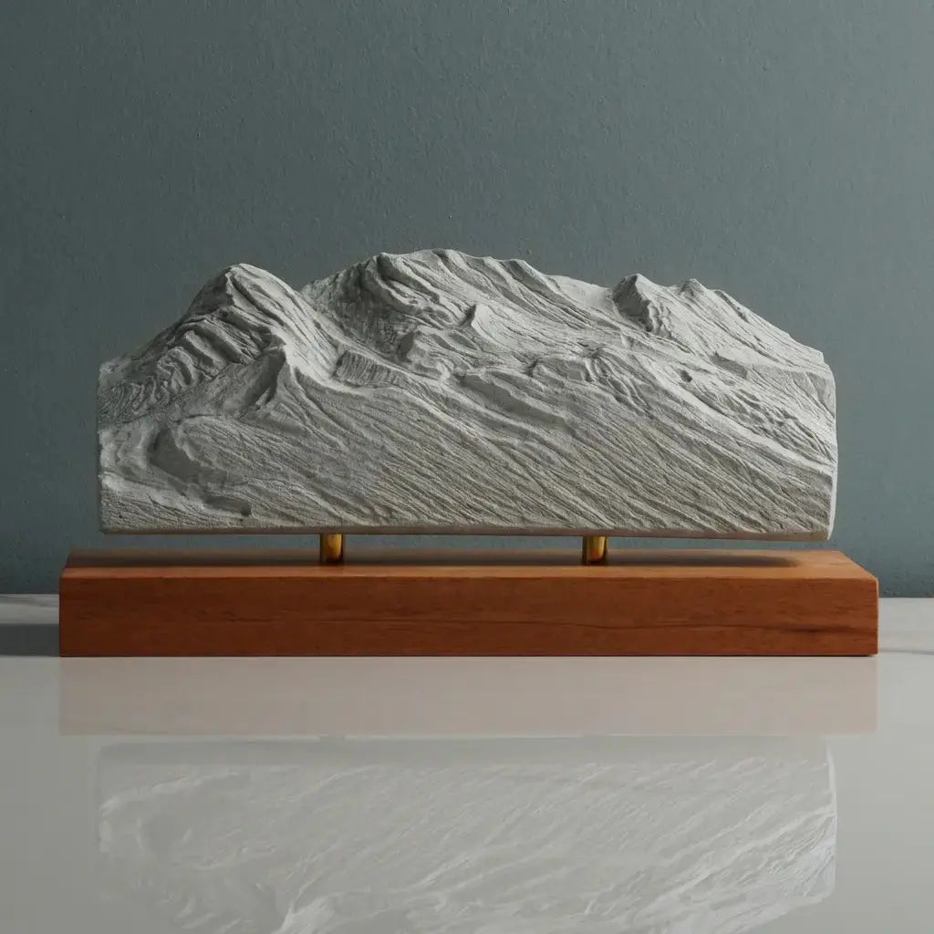 Iztaccíhuatl Volcano Sculpture (Sleeping Woman, Mexico) Sculpted Peaks