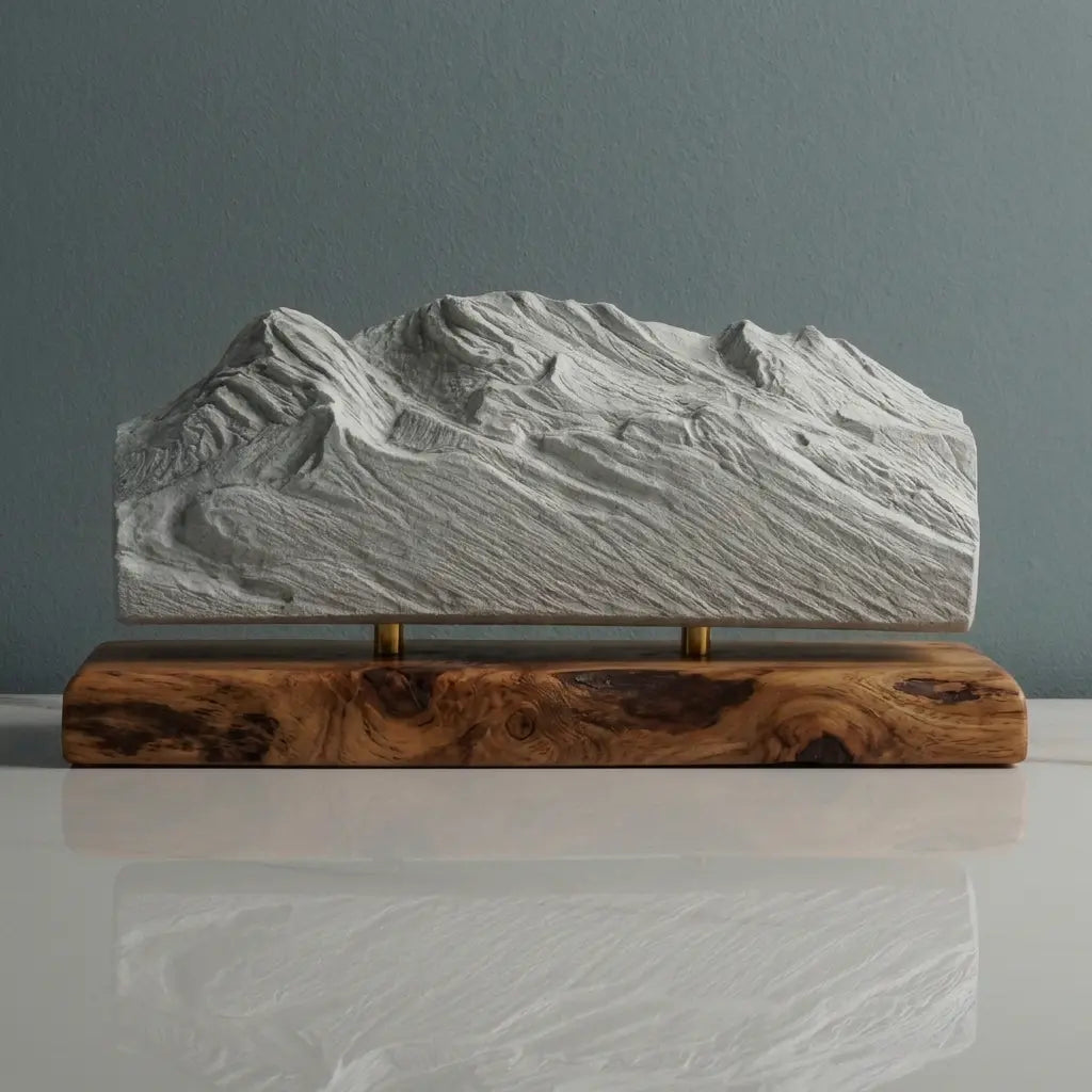 Iztaccíhuatl Volcano Sculpture (Sleeping Woman, Mexico) Sculpted Peaks