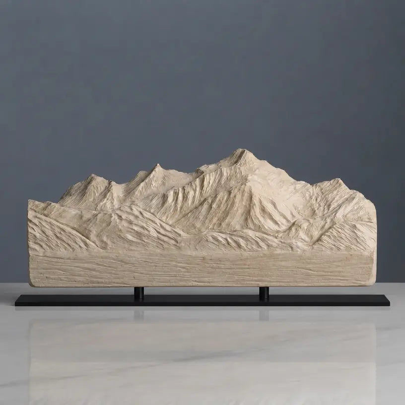 Mont Blanc Sculpture (North View) Sculpted Peaks