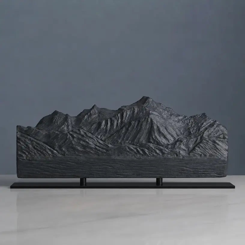 Mont Blanc Sculpture (North View) Sculpted Peaks