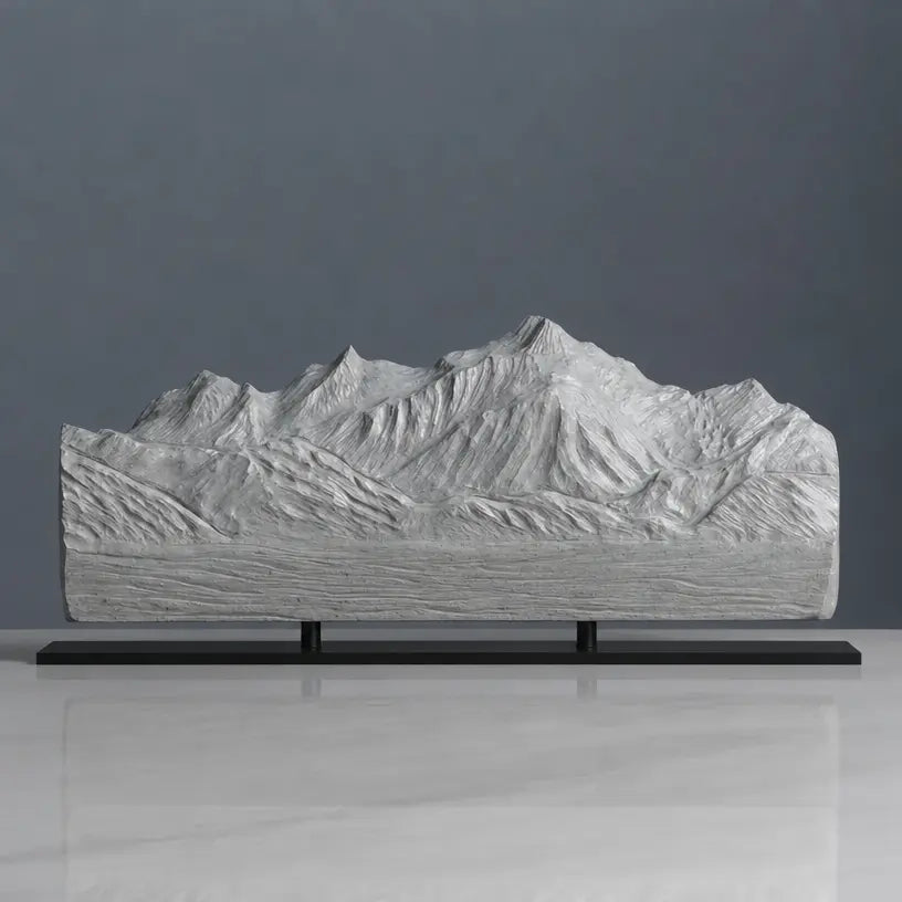 Mont Blanc Sculpture (North View) Sculpted Peaks