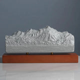 Mont Blanc Sculpture (North View) Sculpted Peaks