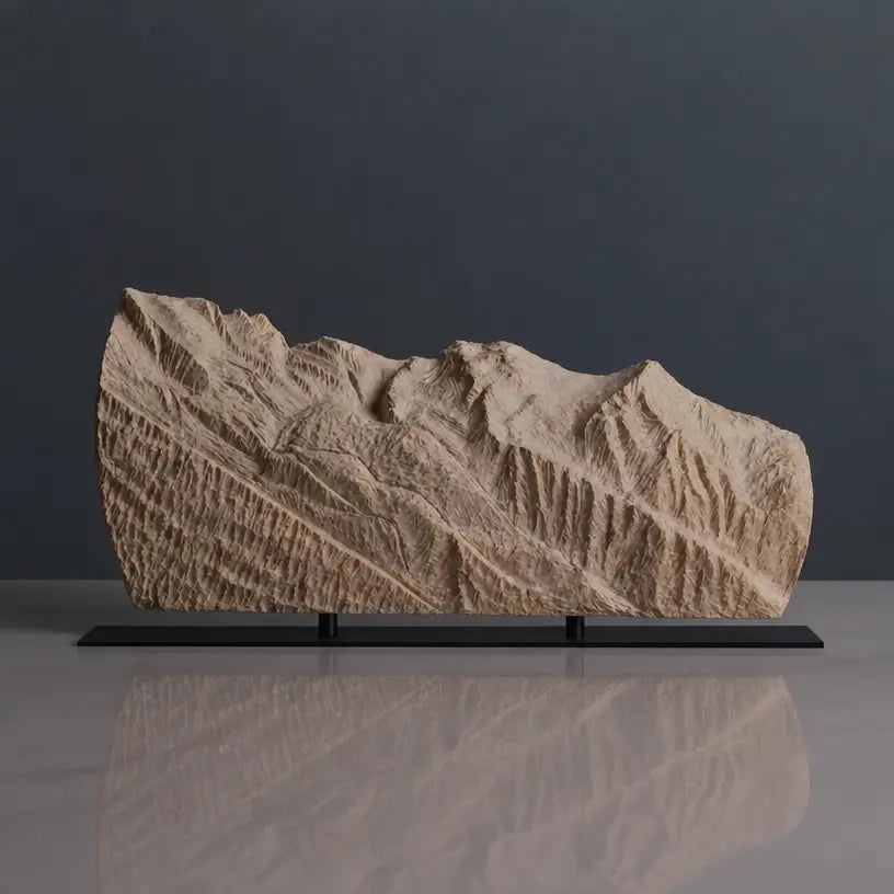 Mont Blanc Sculpture (View from Chamonix, France) Sculpted Peaks
