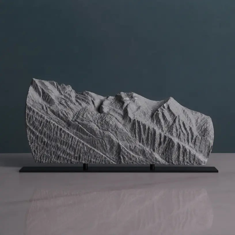 Mont Blanc Sculpture (View from Chamonix, France) Sculpted Peaks