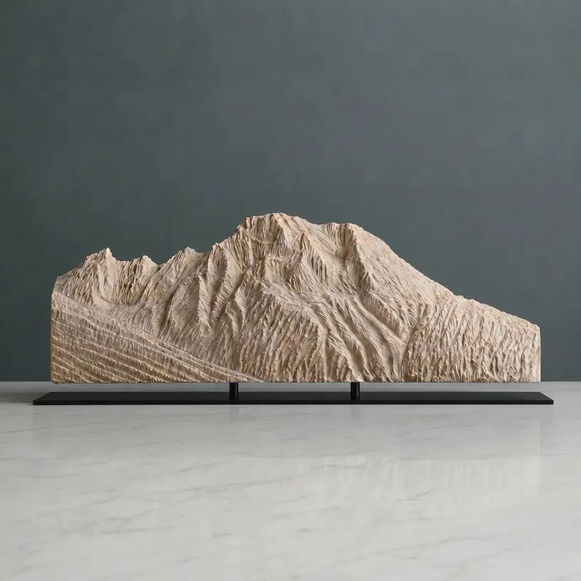Mount Moran Sculpture (View from Jackson Lake, Wyoming) Sculpted Peaks