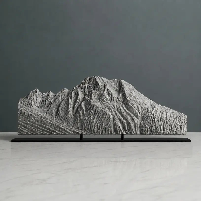 Mount Moran Sculpture (View from Jackson Lake, Wyoming) Sculpted Peaks