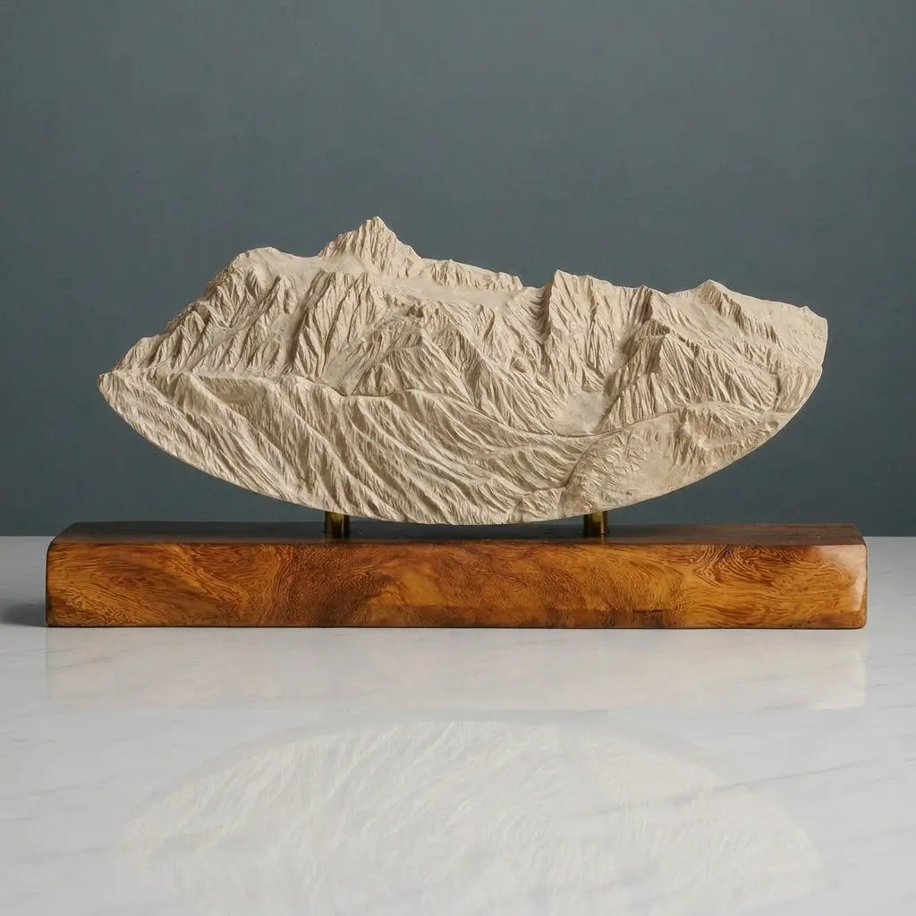 Mount Shuksan Sculpture (Rounded Bottom, View from Mount Baker, Washington) Sculpted Peaks