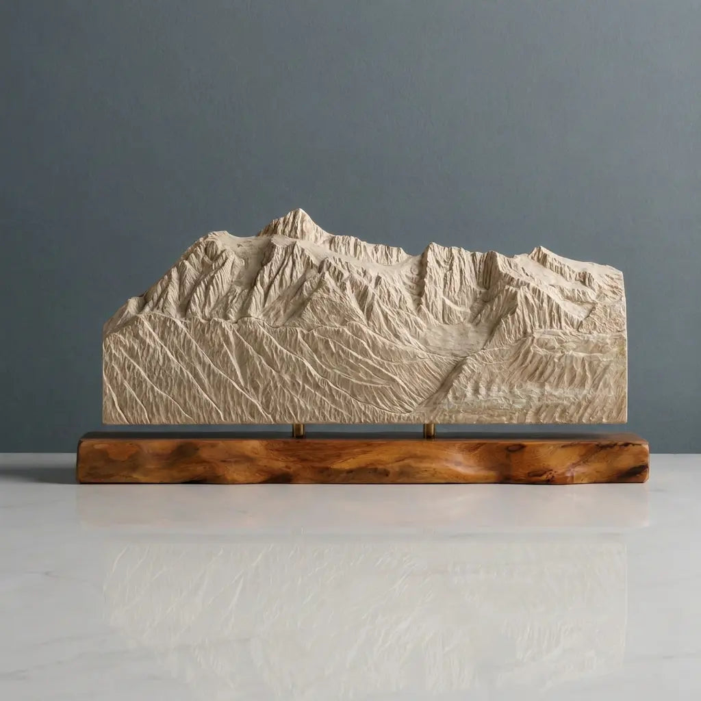 Mount Shuksan Sculpture (Squared Bottom, View from Mount Baker, Washington) Sculpted Peaks