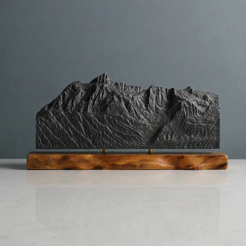 Mount Shuksan Sculpture (Squared Bottom, View from Mount Baker, Washington) Sculpted Peaks