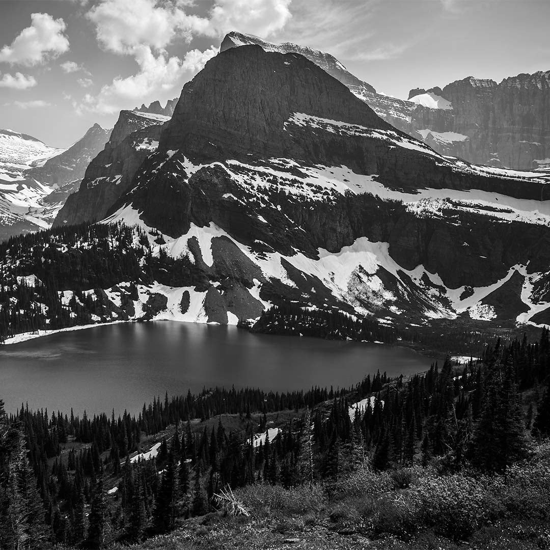 Mount Gould (View from Grinnell Lake, Glacier National Park, Montana) First Edition Sculpture Sculpted Peaks