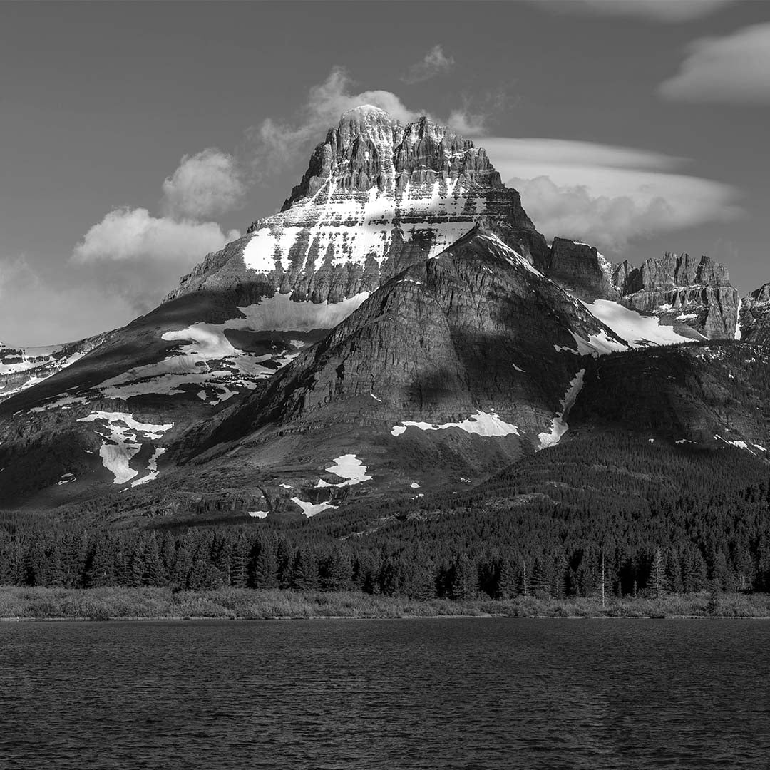 Mount Wilbur (View from Swiftcurrent Lake, Glacier National Park, Montana) First Edition Sculpture Sculpted Peaks
