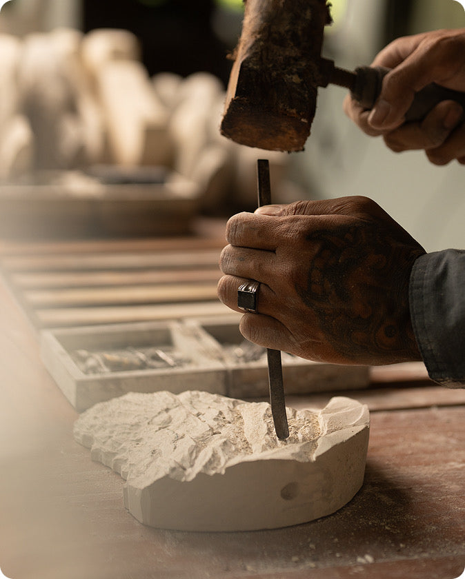 Hand-carved texture