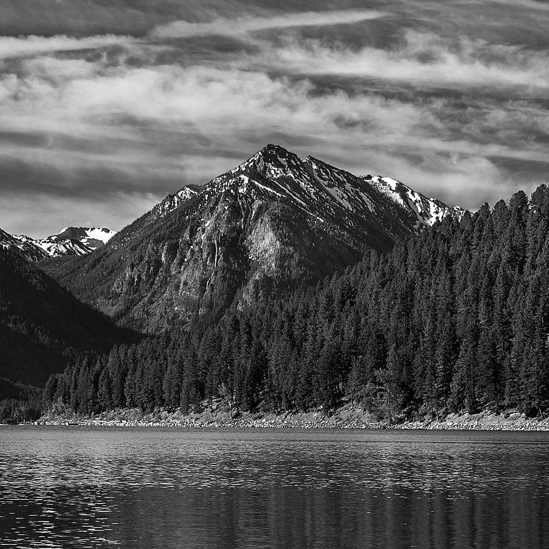 Sawtooth Mountains Sculpture (Forest Shoreline, Leah’s Lake, Idaho) First Edition Sculpture Sculpted Peaks
