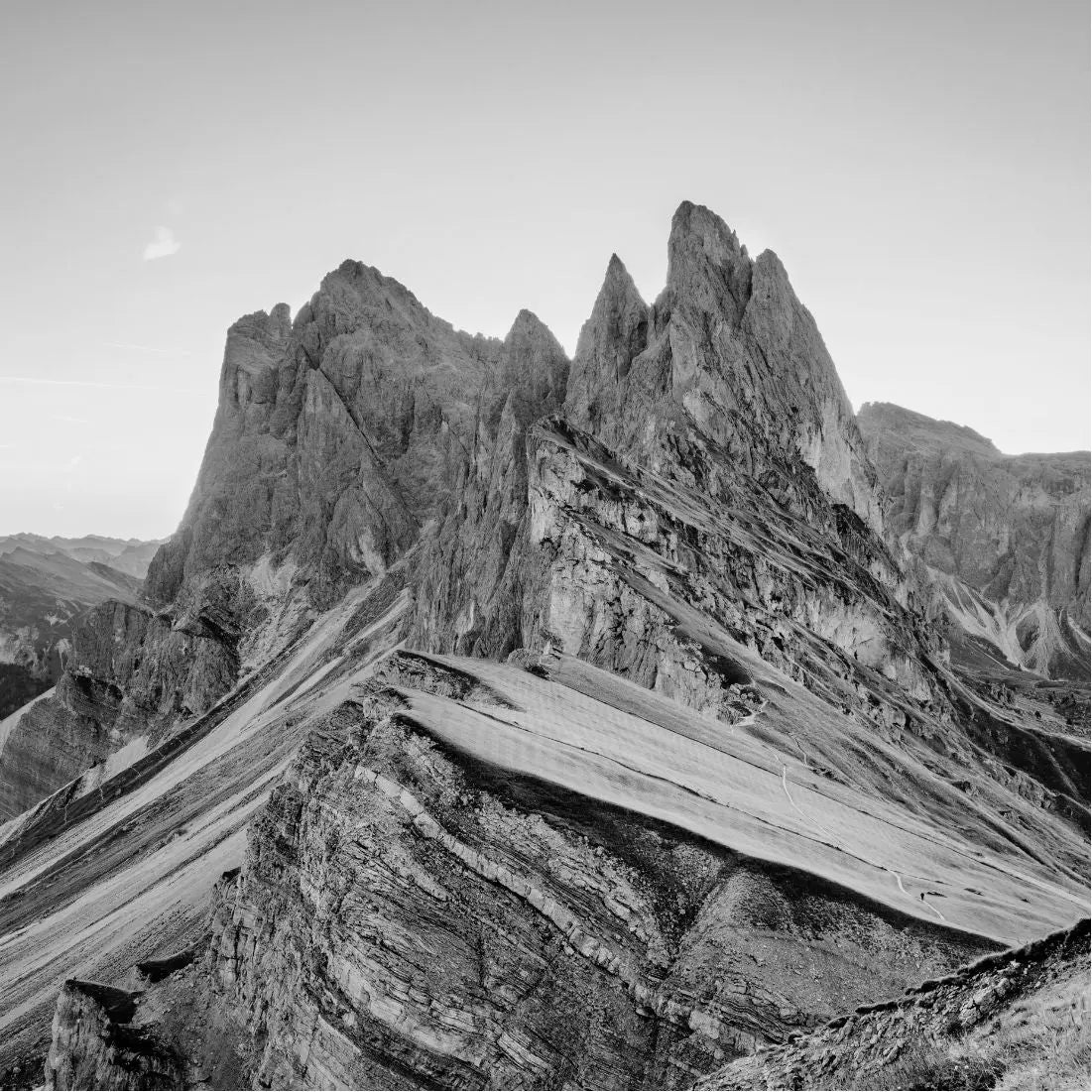 Seceda (Dolomites)- First Edition Page Sculpted Peaks