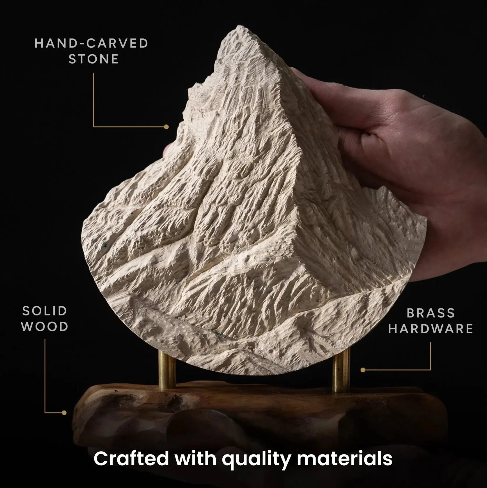 Sculpted Peaks Sculpture Crafted with quality materials