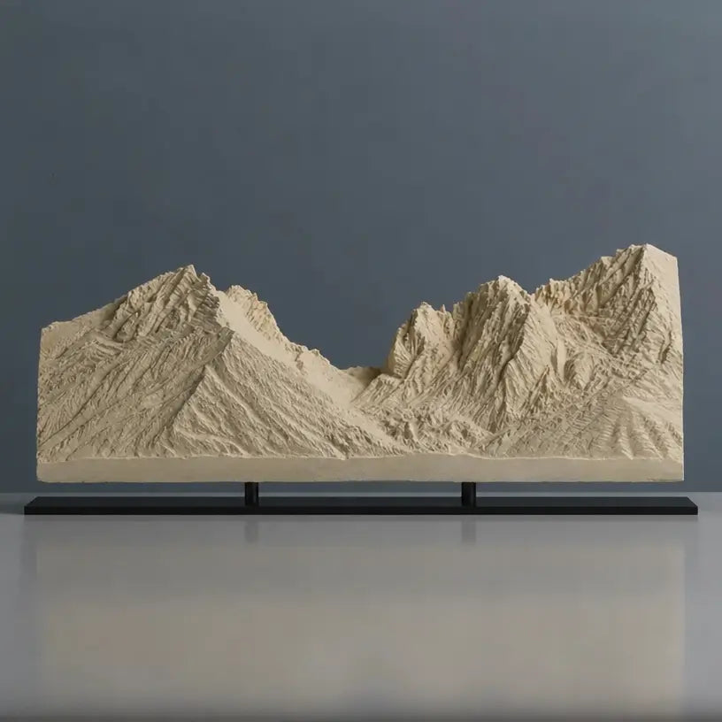 Grand Teton Sculpture (View from Jenny Lake, Wyoming) Sculpted Peaks