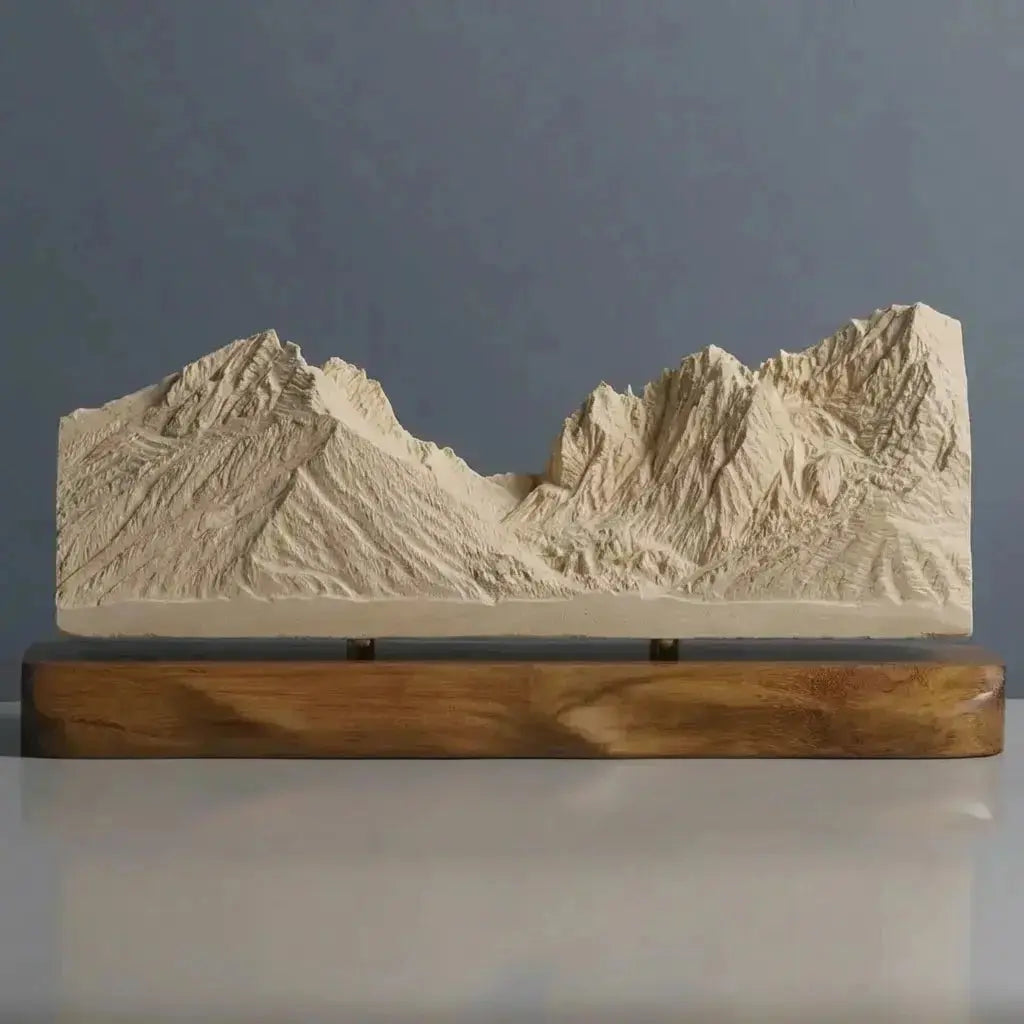 Grand Teton Sculpture (View from Jenny Lake, Wyoming) Sculpted Peaks