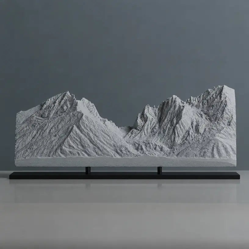 Grand Teton Sculpture (View from Jenny Lake, Wyoming) Sculpted Peaks