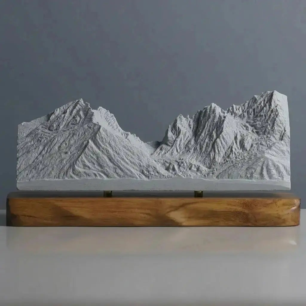 Grand Teton Sculpture (View from Jenny Lake, Wyoming) Sculpted Peaks